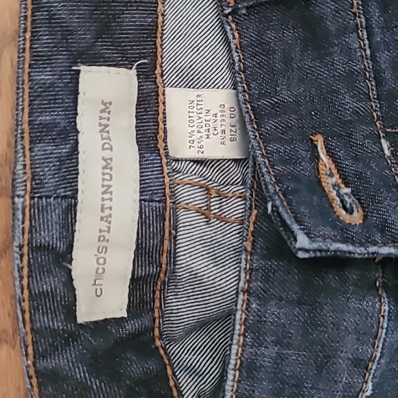 Chicos Platinum Denim size 00 - Picture 2 of 4